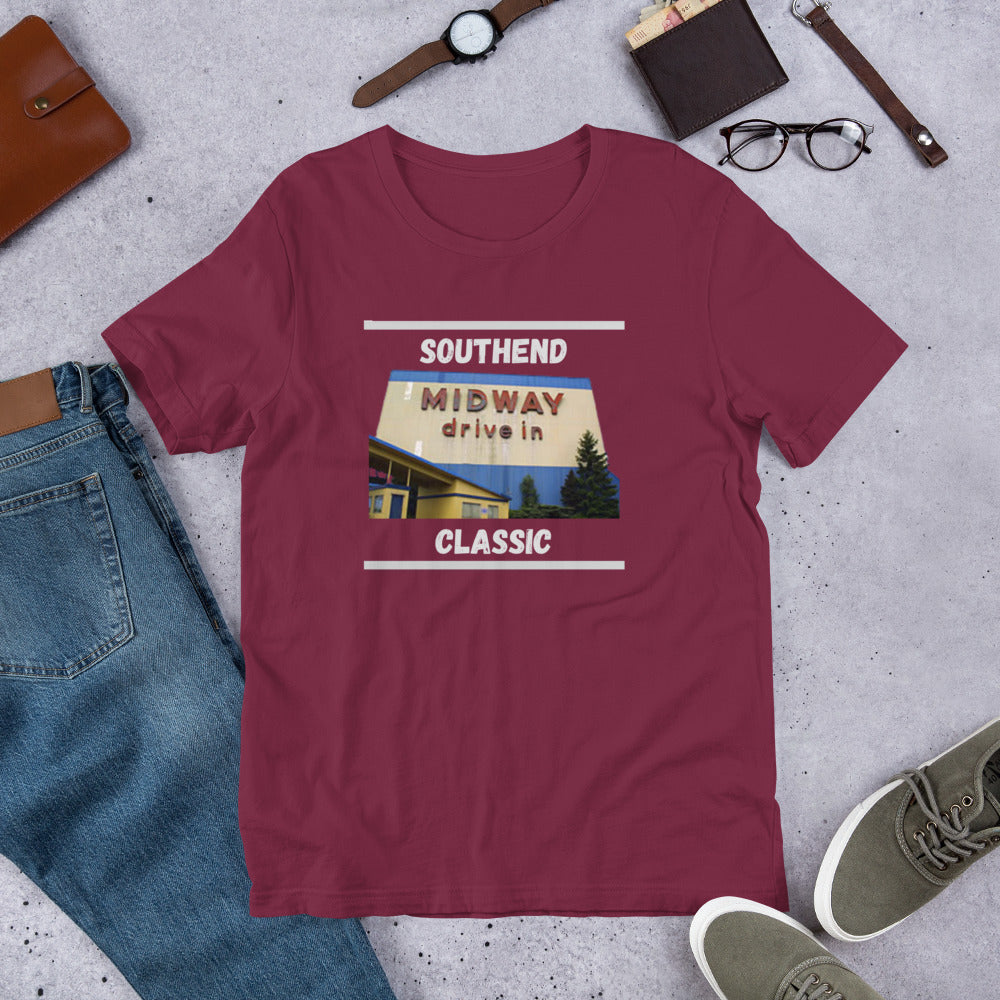 Southend white writing Unisex t-shirt
