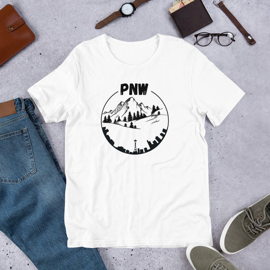 PNW White Unisex t-shirt